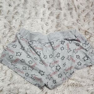 Gray Canada Maple Leaf Print Shorts